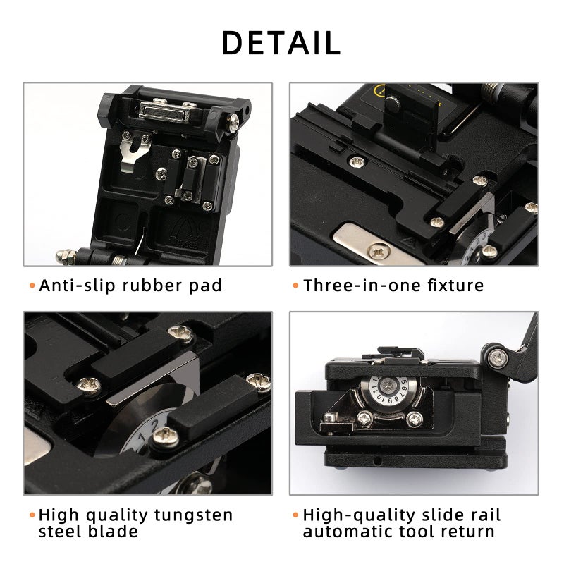 KELUSHI Fiber Cleaver FTTH Fiber Optic Tools High Precision 6C Cable Cutting Fiber Optic Knife Tools Fiber Cleavers 12 Surface Blade - Image 3